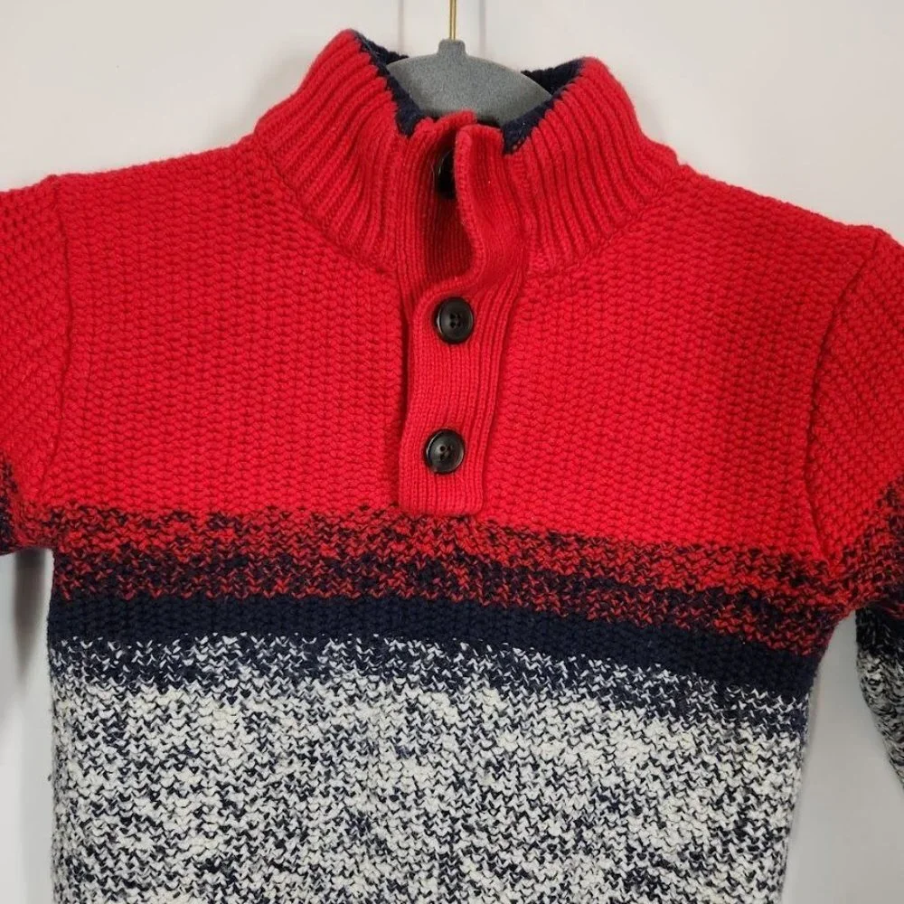 Gap Kids Boys Pullover Colorblock Sweater in‎ Red Size Small